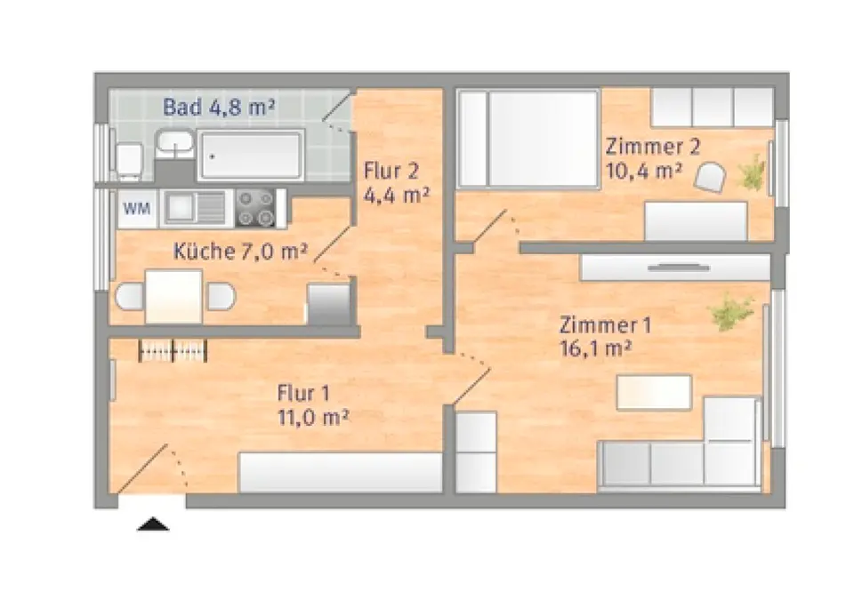 3 Zimmer Wohnung mit 54 m² in Halle (Saale) – Bild 9