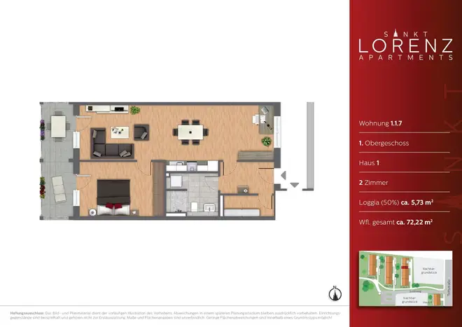 2 Zimmer Wohnung mit 72 m² in Lübeck – Bild 6