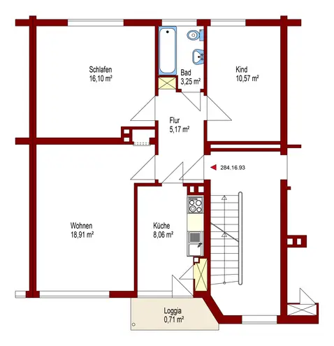 3 Zimmer Wohnung mit 63 m² in Oldenburg – Bild 5