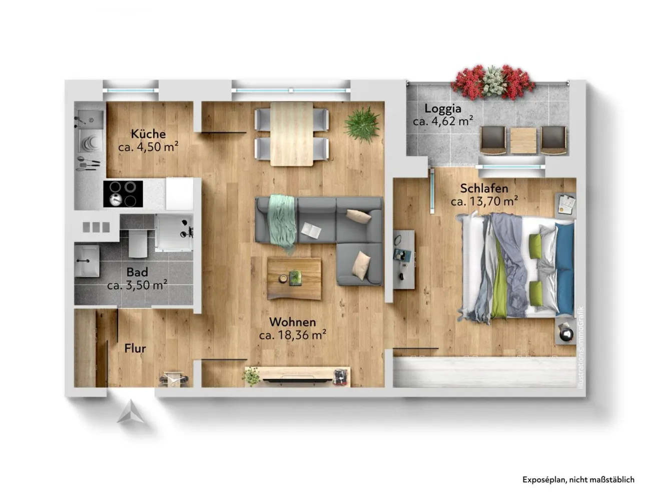 2 Zimmer Wohnung mit 46 m² in Chemnitz – Bild 8