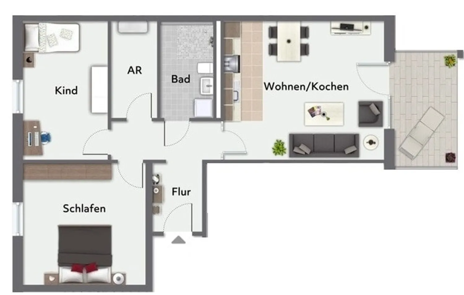 3 Zimmer Wohnung mit 80 m² in Bielefeld – Bild 2