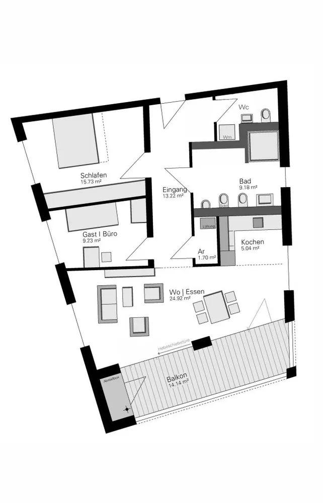 3 Zimmer Wohnung mit 88 m² in Aalen – Bild 4