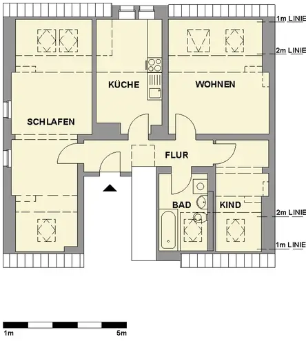 3 Zimmer Wohnung mit 74 m² in Chemnitz – Bild 2