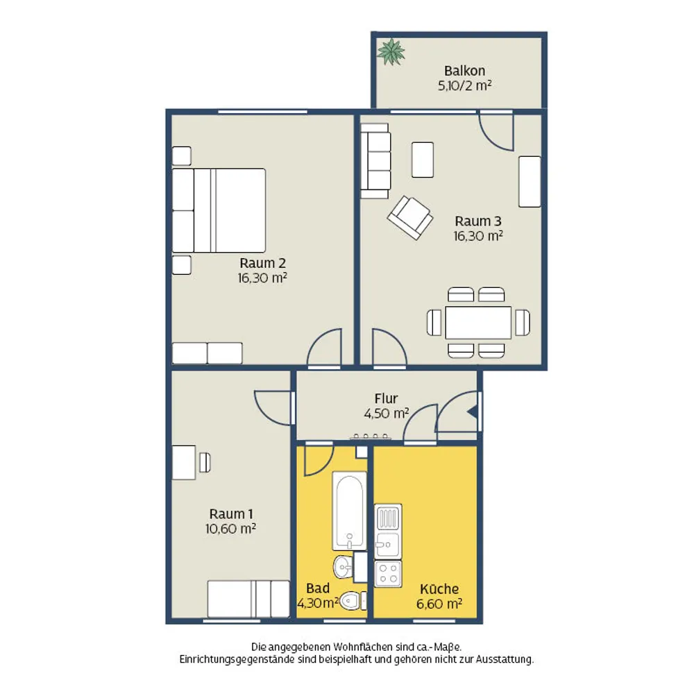 3 Zimmer Wohnung mit 62 m² in Leipzig – Bild 5