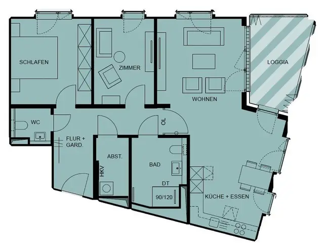 3 Zimmer Wohnung mit 91 m² in Lübeck – Bild 2