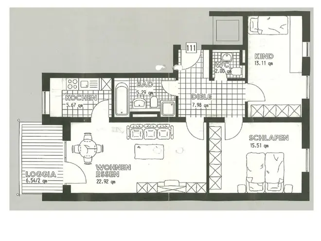 3 Zimmer Wohnung mit 74 m² in Augsburg – Bild 3