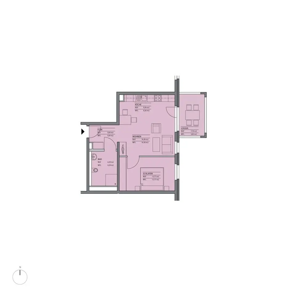 2 Zimmer Wohnung mit 54 m² in Pforzheim – Bild 3