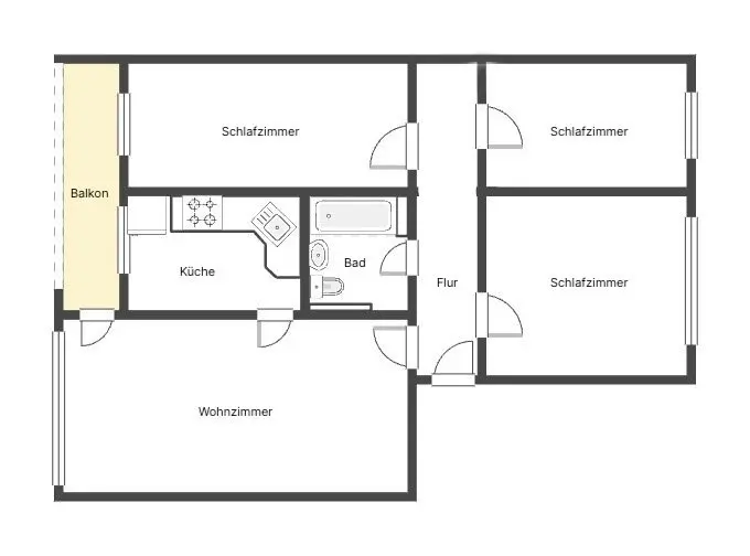 4 Zimmer Wohnung mit 76 m² in Greifswald – Bild 5