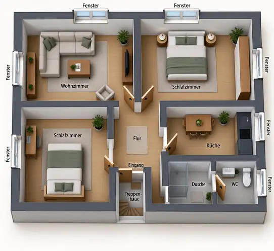 3 Zimmer Wohnung mit 65 m² in Hannover – Bild 2
