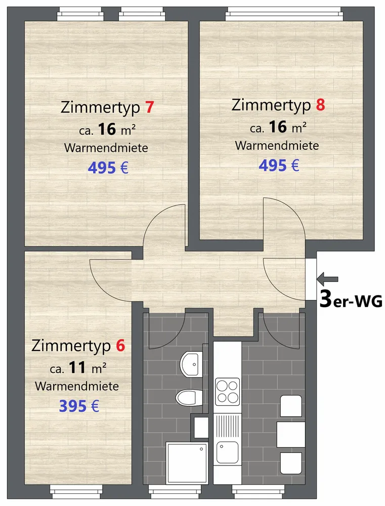 1 Zimmer Wohnung mit 16 m² in Potsdam – Bild 6