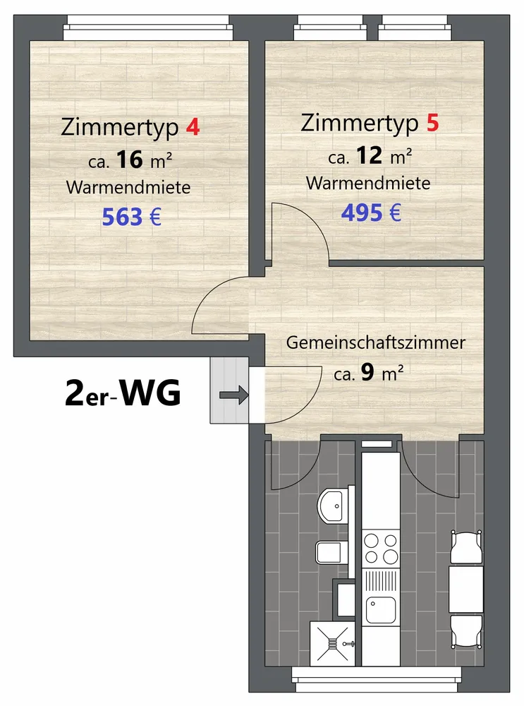 1 Zimmer Wohnung mit 16 m² in Potsdam – Bild 8