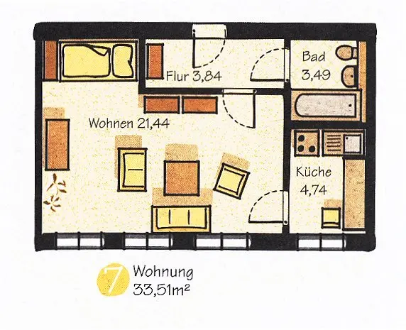 Studio mit 34 m² in Dresden – Bild 5