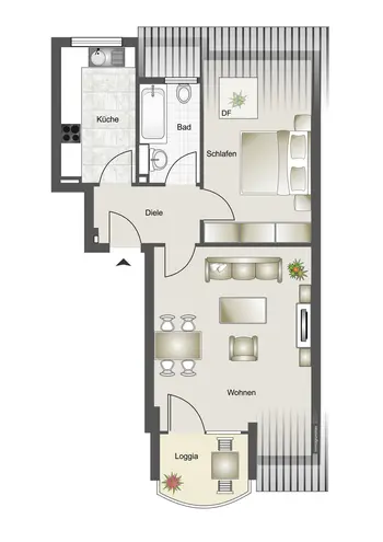 2 Zimmer Wohnung mit 51 m² in Neuss – Bild 12