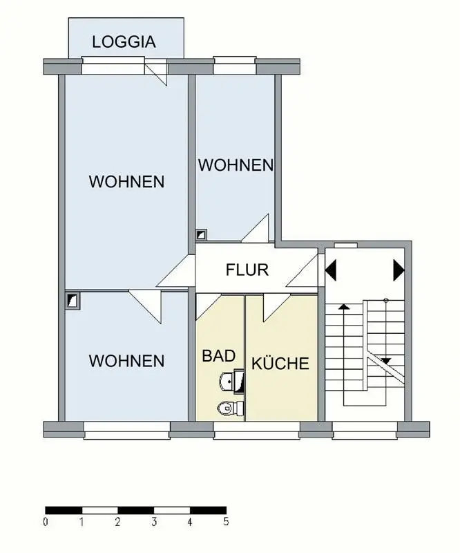 3 Zimmer Wohnung mit 61 m² in Neubrandenburg – Bild 3