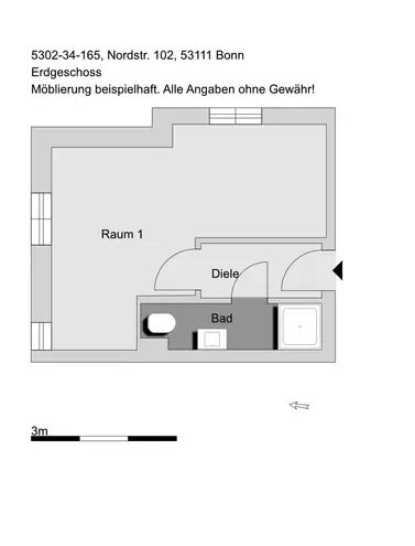 1 Zimmer Wohnung mit 24 m² in Bonn – Bild 7
