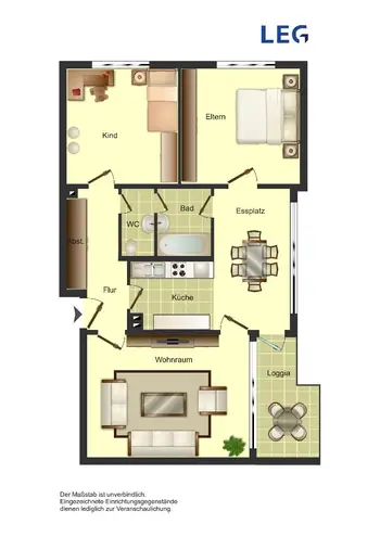 3 Zimmer Wohnung mit 74 m² in Wuppertal – Bild 2