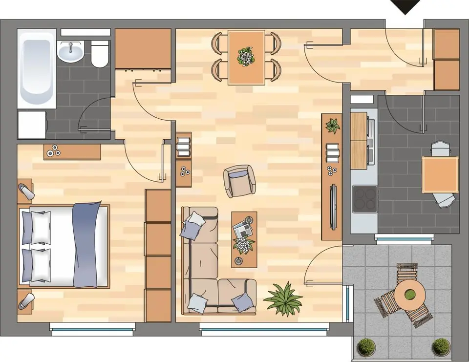 2 Zimmer Wohnung mit 57 m² in Wolfsburg – Bild 5