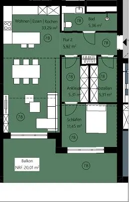 2 Zimmer Wohnung mit 77 m² in Wilhelmshaven – Bild 4