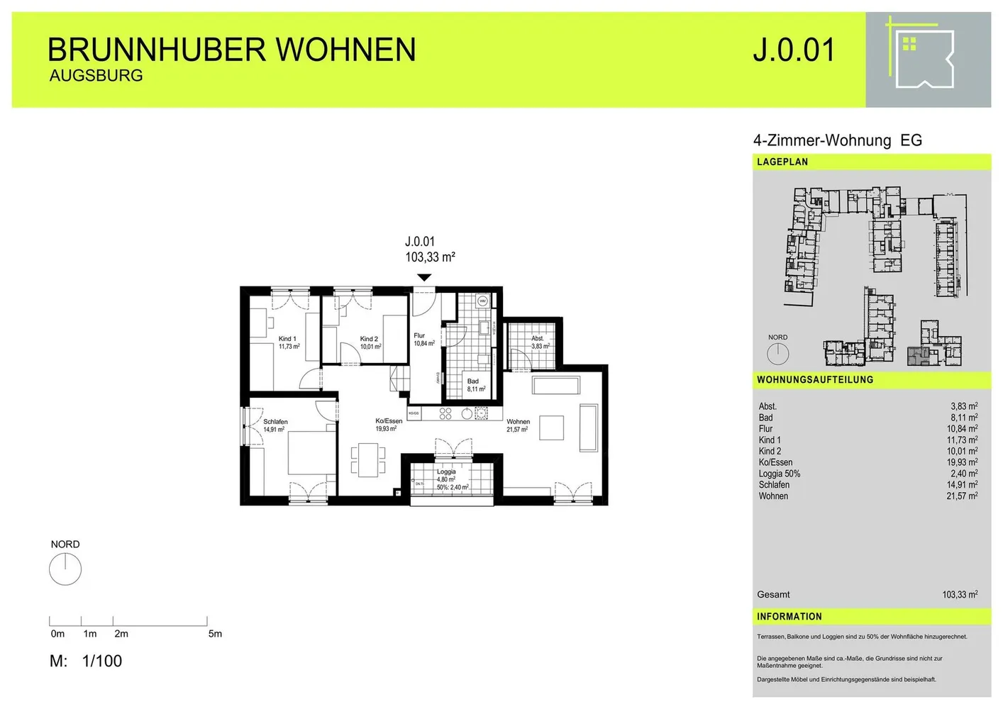 4 Zimmer Wohnung mit 103 m² in Augsburg – Bild 9