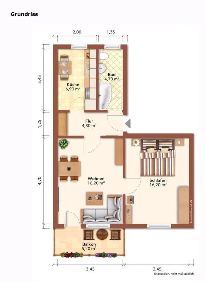 2 Zimmer Wohnung mit 47 m² in Eberswalde – Bild 5