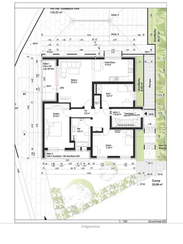 4 Zimmer Wohnung mit 120 m² in Mainz – Bild 3