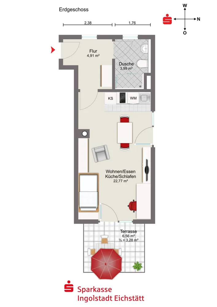 1 Zimmer Wohnung mit 35 m² in Ingolstadt – Bild 8