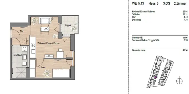 2 Zimmer Wohnung mit 46 m² in Köln – Bild 12