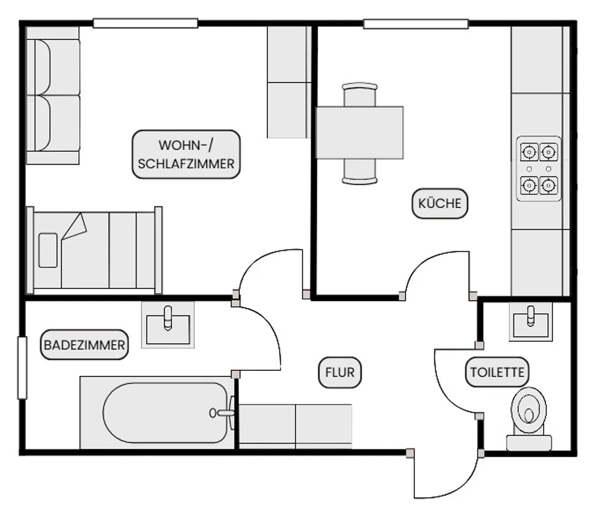 2 Zimmer Wohnung mit 40 m² in Dortmund – Bild 9