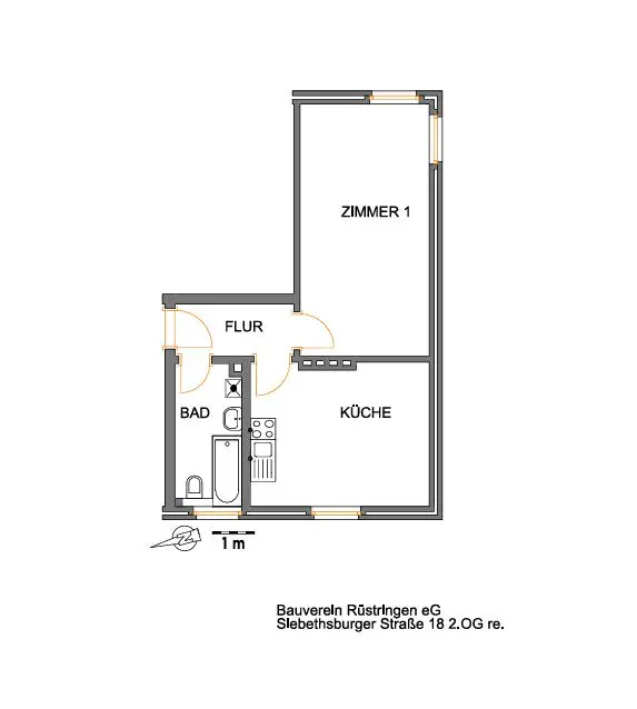 Studio mit 42 m² in Wilhelmshaven – Bild 5