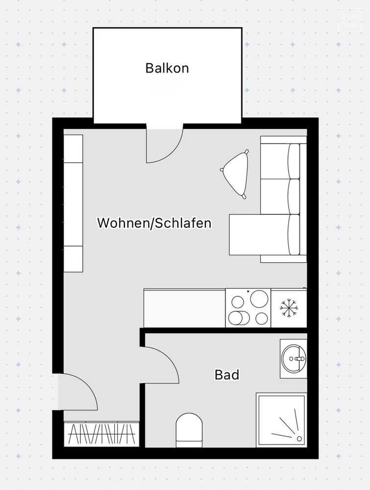 1 Zimmer Wohnung mit 28 m² in Merseburg – Bild 9