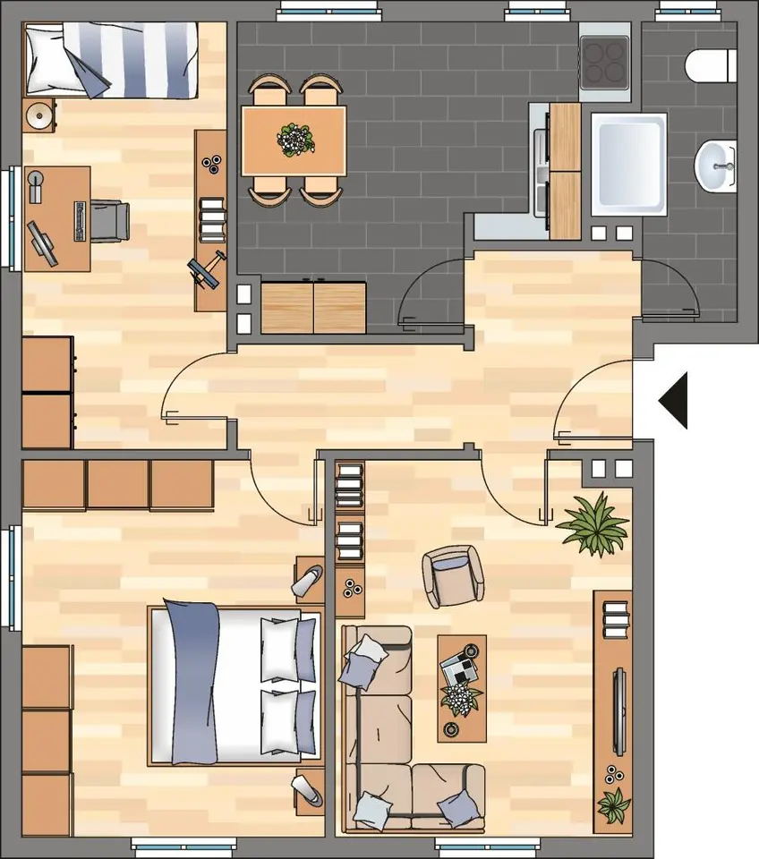 3 Zimmer Wohnung mit 63 m² in Wilhelmshaven – Bild 4