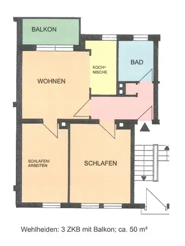 3 Zimmer Wohnung mit 50 m² in Kassel – Bild 2