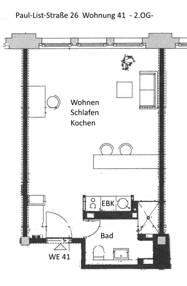 1 Zimmer Wohnung mit 40 m² in Leipzig – Bild 1