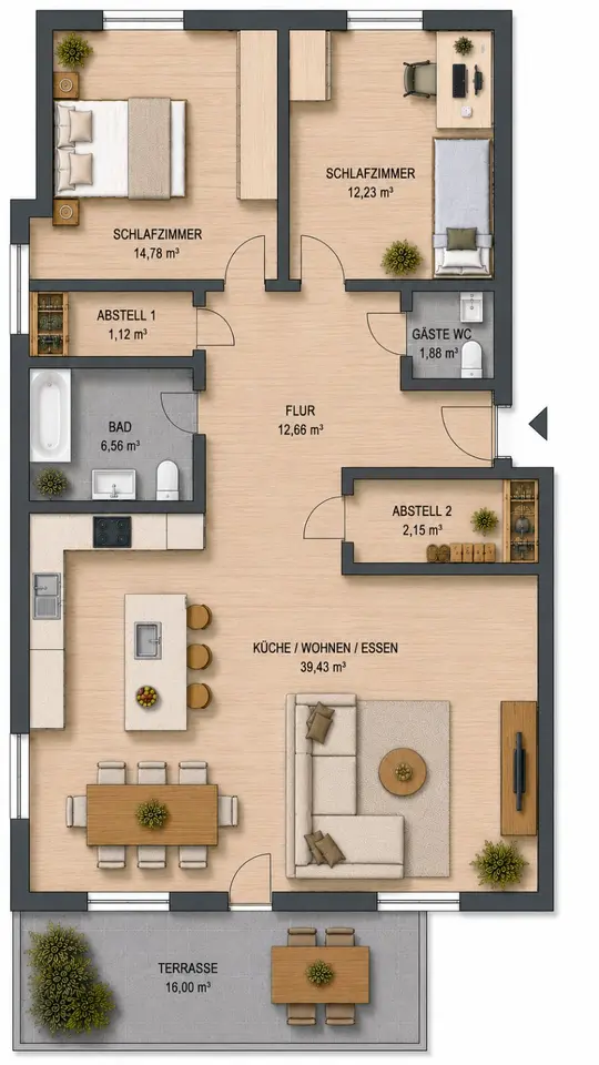 4 Zimmer Wohnung mit 110 m² in Borken – Bild 7