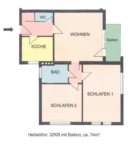 3 Zimmer Wohnung mit 74 m² in Kassel – Bild 4