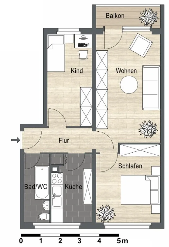 3 Zimmer Wohnung mit 60 m² in Dessau-Roßlau – Bild 11