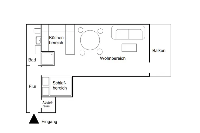 2 Zimmer Wohnung mit 38 m² in Bochum – Bild 2
