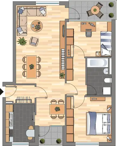 3 Zimmer Wohnung mit 84 m² in Braunschweig – Bild 2
