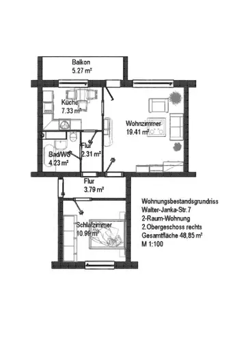 2 Zimmer Wohnung mit 49 m² in Chemnitz – Bild 12