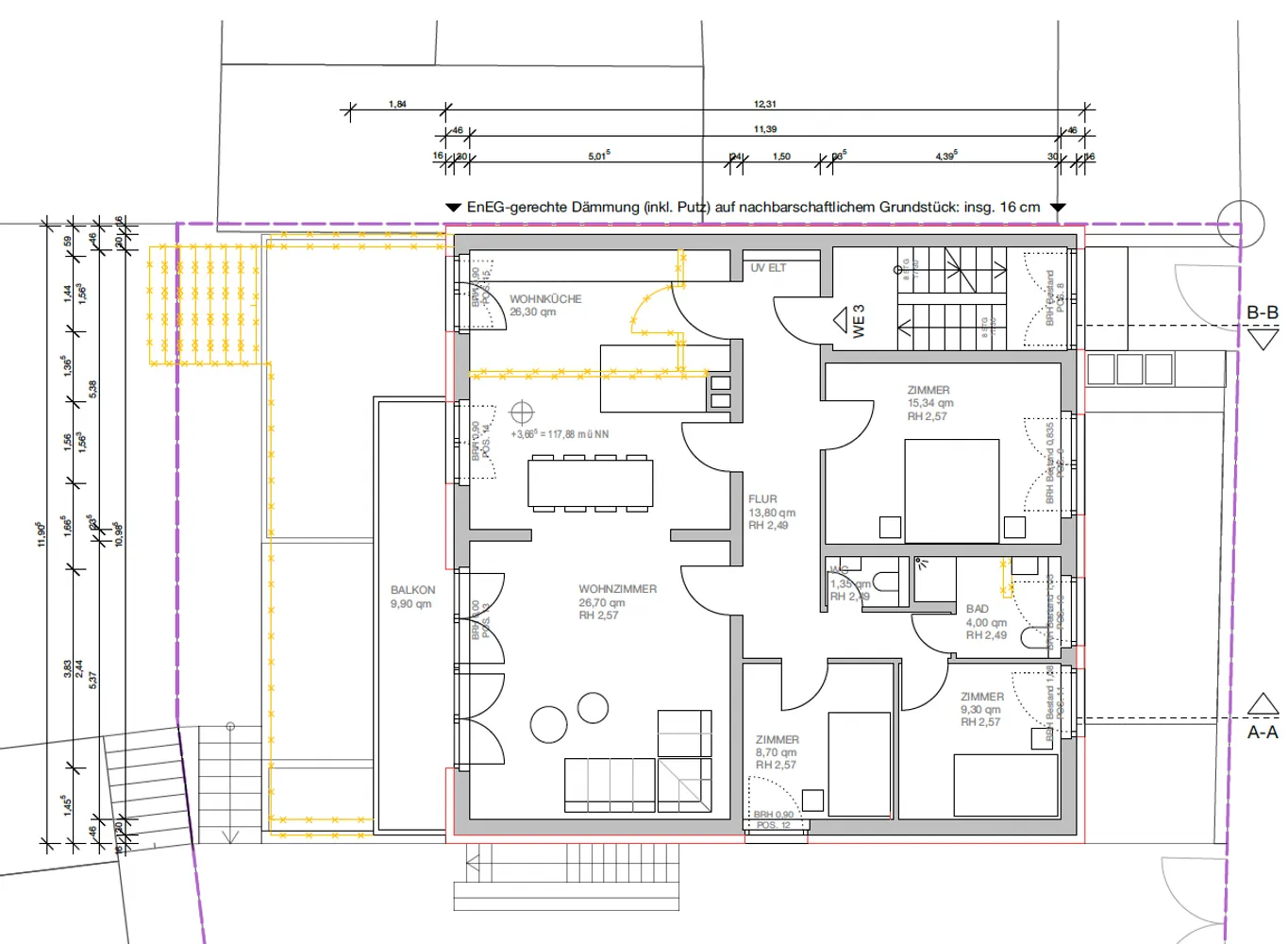 4 Zimmer Wohnung mit 117 m² in Frankfurt am Main – Bild 5
