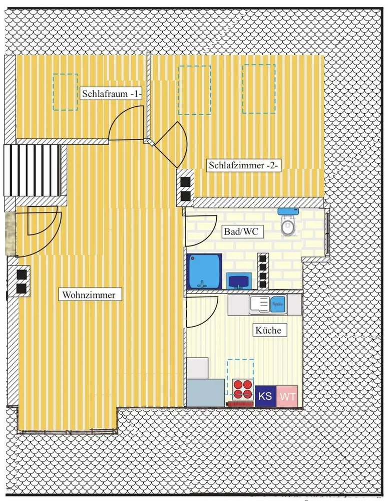 3 Zimmer Wohnung mit 47 m² in Bremen – Bild 10