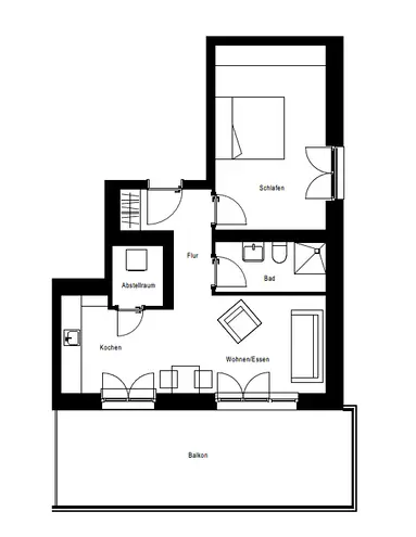 2 Zimmer Wohnung mit 61 m² in Freiburg im Breisgau – Bild 2