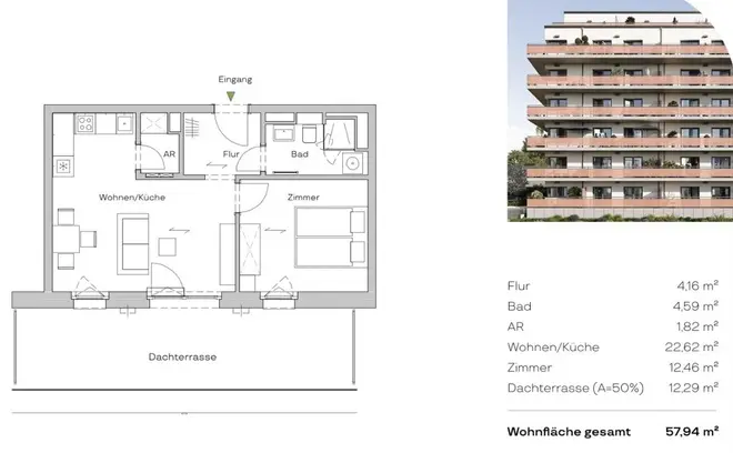 2 Zimmer Wohnung mit 58 m² in Leipzig – Bild 11