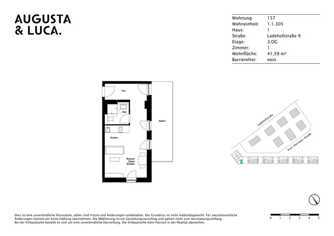 1 Zimmer Wohnung mit 42 m² in Augsburg – Bild 11