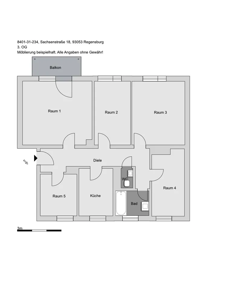 5 Zimmer Wohnung mit 90 m² in Regensburg – Bild 5