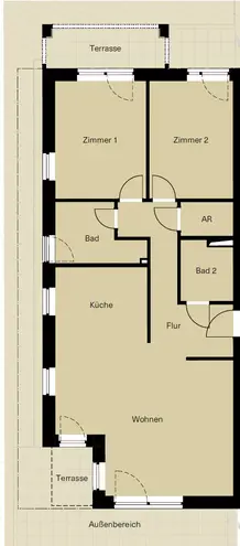 3 Zimmer Wohnung mit 90 m² in Hamburg – Bild 2