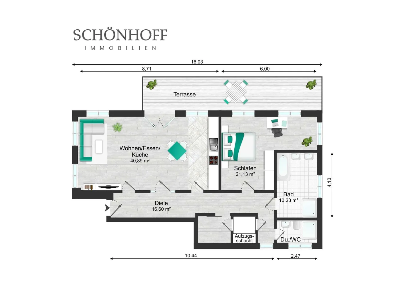 2 Zimmer Wohnung mit 106 m² in Osnabrück – Bild 9