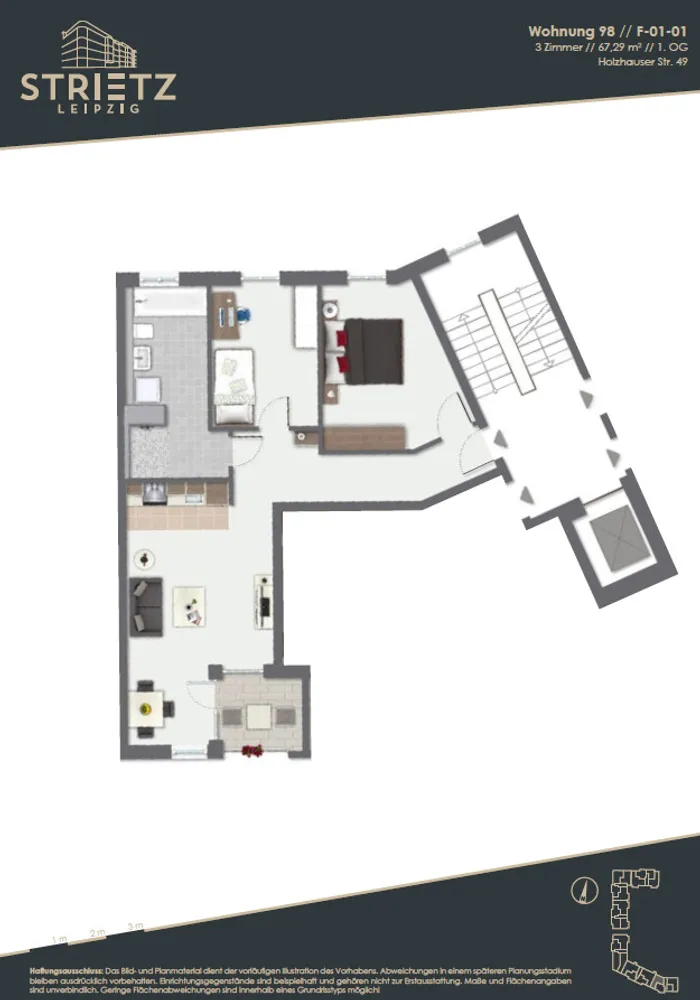 3 Zimmer Wohnung mit 67 m² in Leipzig – Bild 8