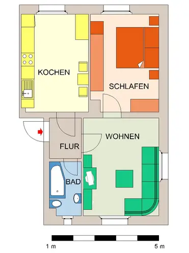 2 Zimmer Wohnung mit 51 m² in Chemnitz – Bild 2
