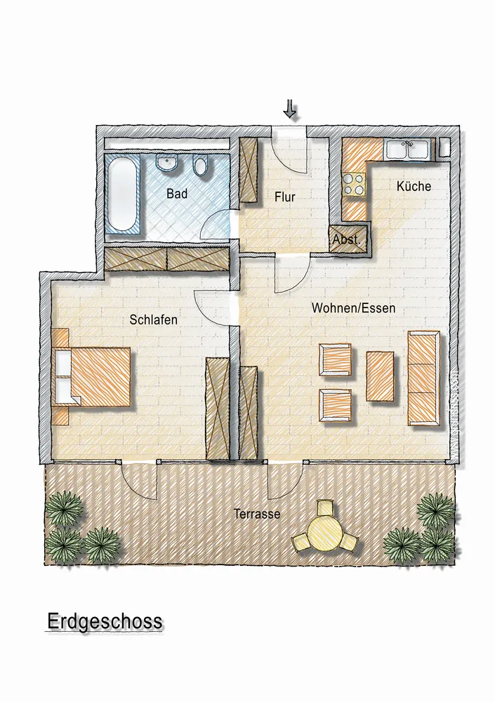 2 Zimmer Wohnung mit 48 m² in München – Bild 1